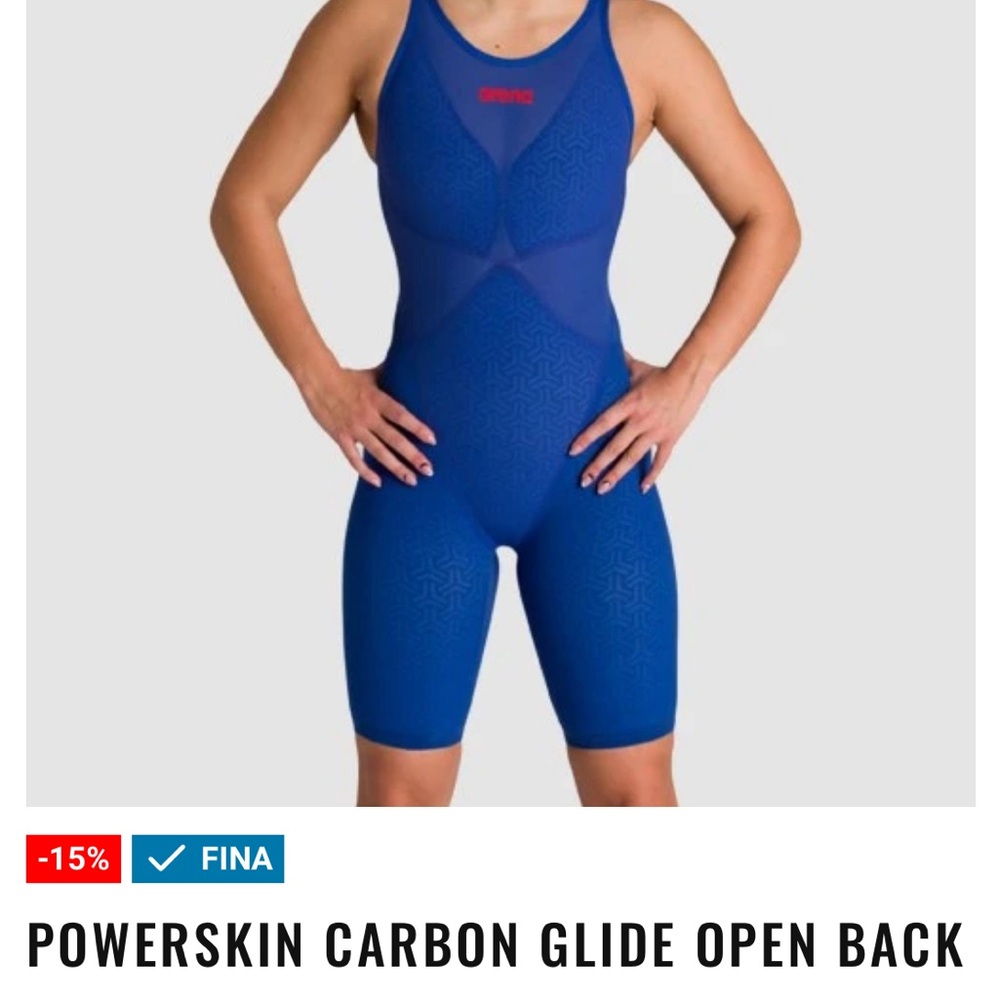 ARENA POWERSKIN CARBON GLIDE OPEN BACK SIZE 22